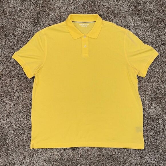 Men’s John Bartlett Consensus Yellow Collared Shirt - Picture 1 of 3